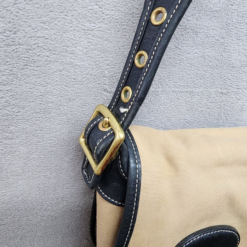 Vintage COACH Shoulder Bag Purse Canvas Brown Leather Crossbody Hipster FLAWS - Picture 4 of 16